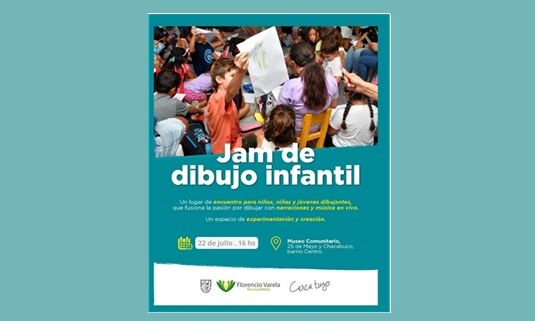 F. Varela – Hoy, en el Museo Comunal,  Jam de Dibujo Infantil